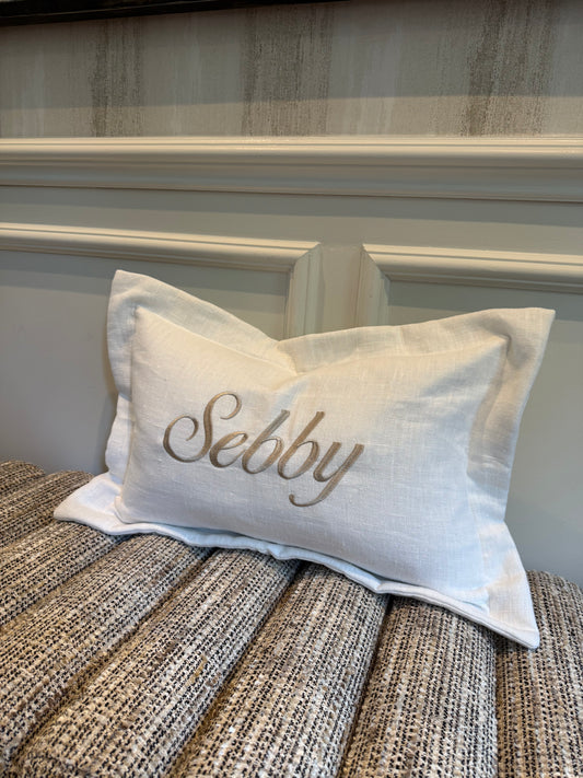 * New * Linen Oxford Edge Rectangle