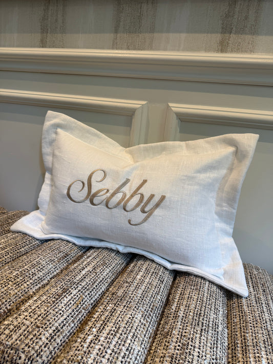 * New * Linen Oxford Edge Rectangle