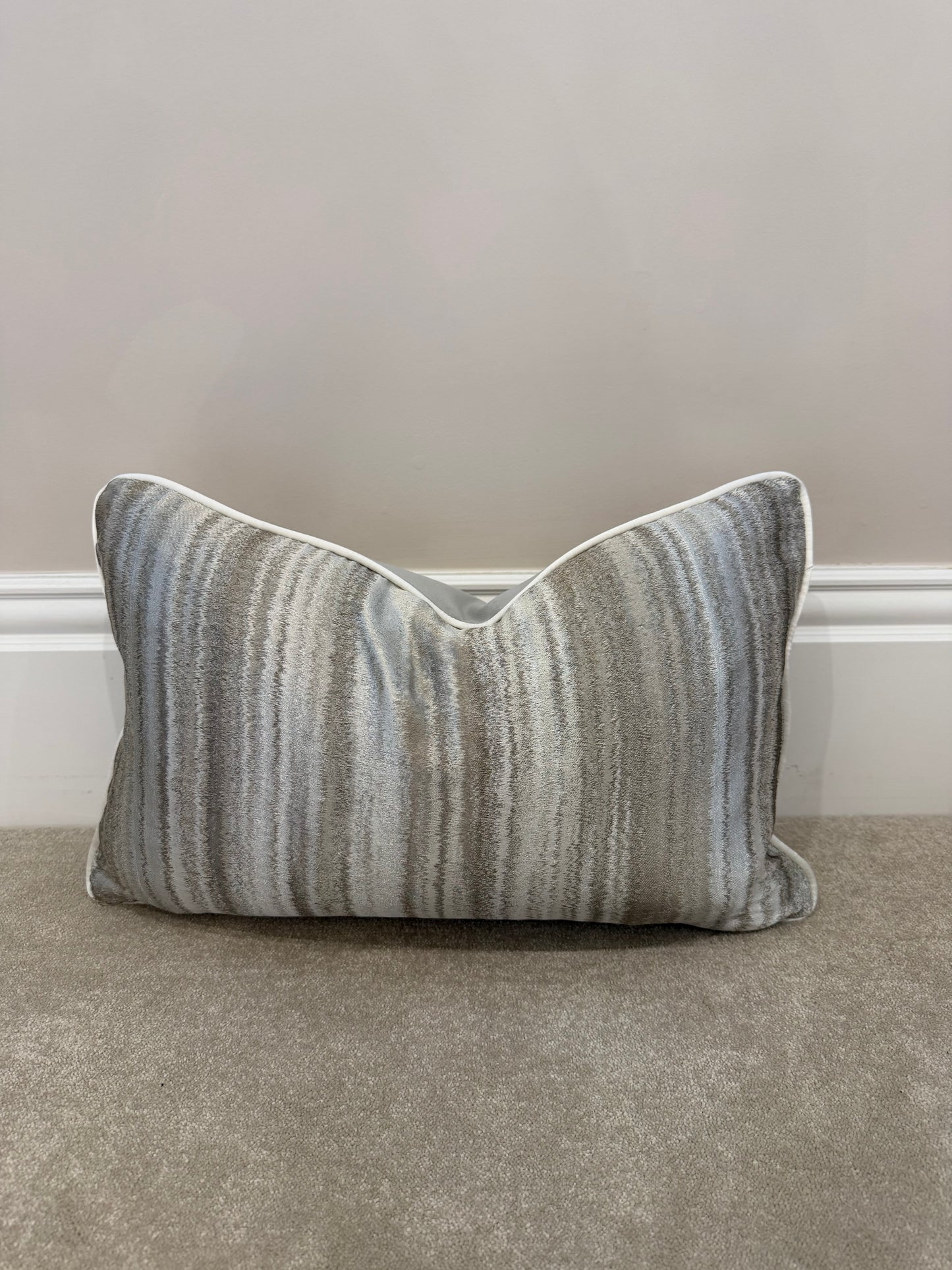 Silver blue pattern rectangle medium